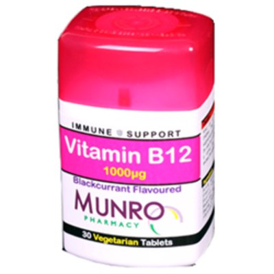 Vitamin B12 Tablets Blackcurrent Flavur x 30