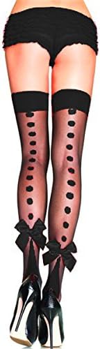 Sexy4Lady Women's Polka Dot Thigh Highs One-Size