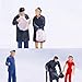 24pcs Painted Model Train People Figures Scale HO (1 to 87)