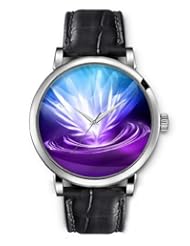 SPRAWL Aanalog Fashion Series Silver Ladies Watches of Genuine Black Leather Strap,Unique Wrist Watch for Women Girls Designed with Beautiful flower coming out of a spiral