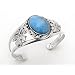 Leaves and Large Blue Turquoise Sterling Silver Cuff Bracelet - Native American Style