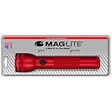 MAGLITE S2D036 Heavy-Duty 2-D Cell Flashlight, Red