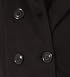 Last Kiss Double Button Fleece Short Coat in Black