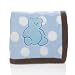 Elegant Baby "Lil Buddies" Appliqued Dot Plush Blanket - Bernard the Bear
