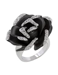 Onyx Bloom Cocktail Ring