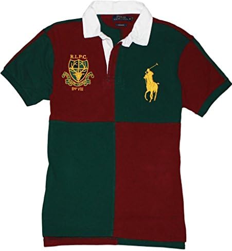 Polo Ralph Lauren Men's Custom Fit Color-Blocked Polo, Cruise , L
