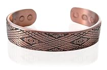 Mens 14 MM Magnetic Copper Cuff Arthritis Bracelet 7.5"