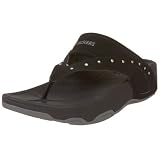 Skechers Women's Tone Ups-Glamgirl Thong Sandal,Black,5 M US