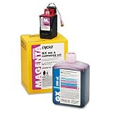 21669600 Ink  Cart Kit, 1 500 ml Botl of Ink/1 Ink Cart, Medium Magenta