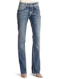 Miss Vigoss Women's Rhinestone Boot Leg Jean, Light Wash, 14