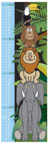 Children's Growth Chart - Zoo Animals
