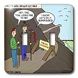 Rich Diesslins Funny Out to Lunch Cartoons - Some People Who Should Not Go Hiking - Light Switch Covers - double toggle switch