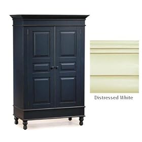 Alligator Enterprises 17000MDW Monterey Armoire in Distressed White by Alligator Enterprises