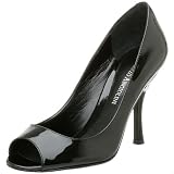 Enzo Angiolini Womens Maylie Peep Toe Pump,Black Patent,10 M