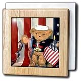 Review 3dRose LLC  / American Teddy Bear - 6 Inch Tile Napkin Holder