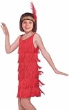 Forum Red Fringe 20s Flapper Dress Kids Halloween Costume L