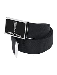 Brand New Unisex Web Belt W  Chrome Licensed Pontiac Buckle by Casual Belts