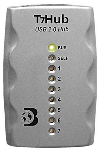 Dr. Bott 7-Port USB 2.0 Hub, Silber, inkl. A-B Kab