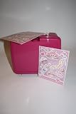 Lunchbox Cerise Pink Plastic with White Handle plus Fairy Stickers