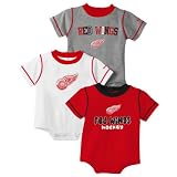 Detroit Red Wings Newborn 3-Piece Creeper Set