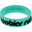 Teal Black Boobies Rule Awareness for Breast Cancer Bracelet