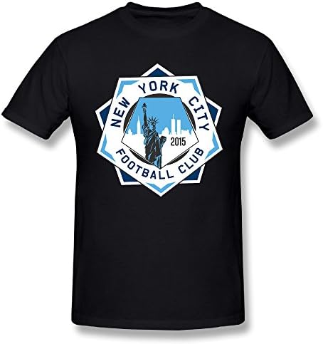 NYC FC Sport Logo New Popular T Shirts For Men Black