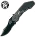 Smith & Wesson SWMP1BS Military and Police Knife with MAGIC Assisted Open and Scooped Back Serrated Blade, Black