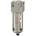 SMC AFM Series Mist Separator, Removes Oil Mist, Polycarbonate Bowl with Bowl Guard, BSPT