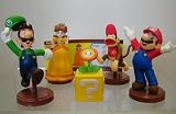 41ufTzRjxHL. SL160  Furuta Super Mario Figure Tiny Mini Luigi Princess Daisy Diddy Kong Fire Flower Mario Set