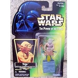 Star Wars The Power of the Force Action Figure - Yoda - Green Card with Holographic Picture Package