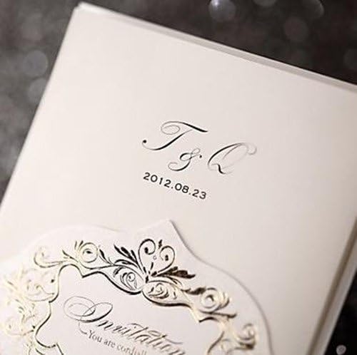 Wedding Invitation Regal Luxury Folded in Ivory Kit - Set of 50
