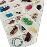 Hanging Pockets Organizer Jewelry Accessory 80 Pocket (42Lx18) Premium Canvas by Whitney Design