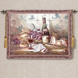 Wine Tasting Wall Tapestry by Luxury Lane