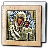 Russian Icon of the Blessed Mary - 6 Inch Tile Napkin Holder