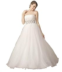 Strapless Cocktail Chiffon Plaid Print Beaded Lace Evening Dress/Prom Dress/Wedding Party Dress  With a Sash 