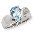 Sterling Silver Blue Topaz Ring