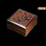 Art Deco Motif Traditional Handmade Polish Jewelry Box Secret Opening