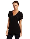 Calvin Klein Jeans Women's Dolman Sleeve Scoopneck Sweater, Black, Small
