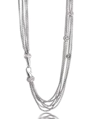 Bling Jewelry Pave Cubic Zirconia Ball Multi Box Link Necklace