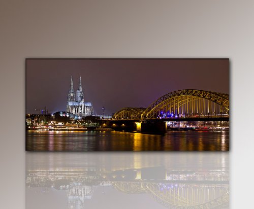 WANDBILD Köln Skyline Brücke (Cologne-Skyline-50x110cm)