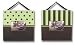 Trend Lab Striped and Dot Two Picture Frame Set in Brown/Sage