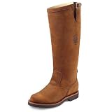 Mens CHIPPEWA Pull On Zipper Snake Leather 17 Work Boots BROWN (Size Run 6-14 D EE) SPR-SUM... by Chippewa