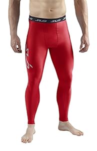 Sub Sports COLD Men's Thermal Compression Base Layer Leggings / Tights - Red - M