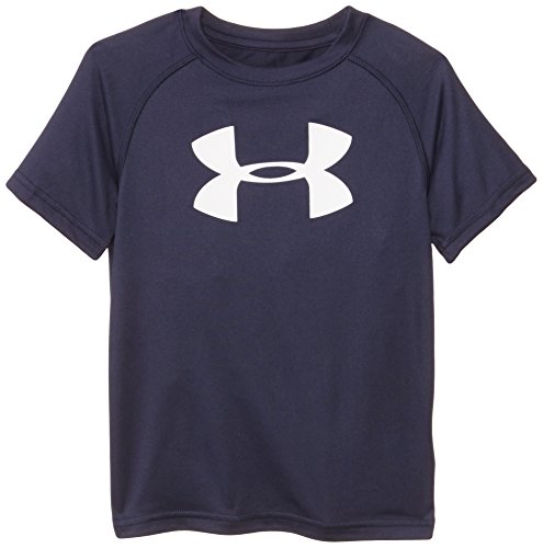Under Armour Little Boys' Big Logo Short Sleeve Tee, Midnight Navy, 5