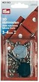 Eigenschaften   / PRYM Hohlniete Messing vernickelt 7 mm 39,168 3 - 4 mm Klemmber.