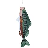 Large Mouth Bass Fish Windsock Hanging Decoration (52in)