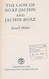 The lion of Boaz-Jachin and Jachin-Boaz