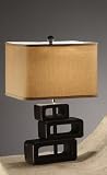 Set of 2 Table Lamps with Rounded Square Base