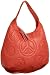 SR SQUARED by Sondra Roberts Peace Sign Hobo,Coral,one size