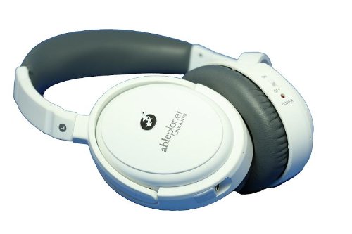 ABLE PLANET NC300W True Fidelity Around the Ear Active Noise Canceling Headphones (White) ABLE PLANET NC300W True Fidelity Around-the-Ear Active Noise Canceling Headphones (White)